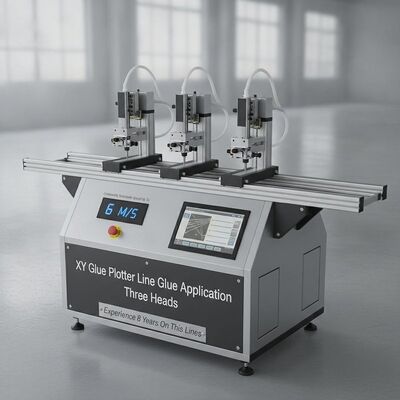 XY Glue Plotter Mesin Glue CNC dengan kecepatan yang dapat dipilih secara terus menerus hingga 6 M/S Tiga kepala dan waktu kerja 24 jam