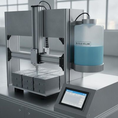 XY Glue Plotter CNC Gluer dengan Volume Lem 20L Tinggi Tumpukan 840mm dan Lem Panas Meleleh Dingin dalam Satu Operasi