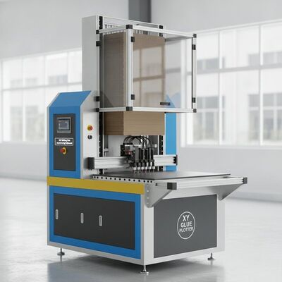 XY Glue Plotter CNC Gluer dengan ketinggian tumpukan 840mm Waktu kerja 24 jam dan penyesuaian ketinggian otomatis